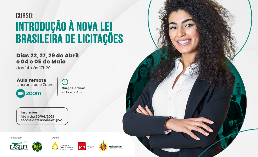 Curso será realizado pela plataforma Zoom, nos dias 22, 27, e 29 de abril e 4 e 6 de maio, das 14h às 17h20. As inscrições podem ser feitas até o dia 20/4