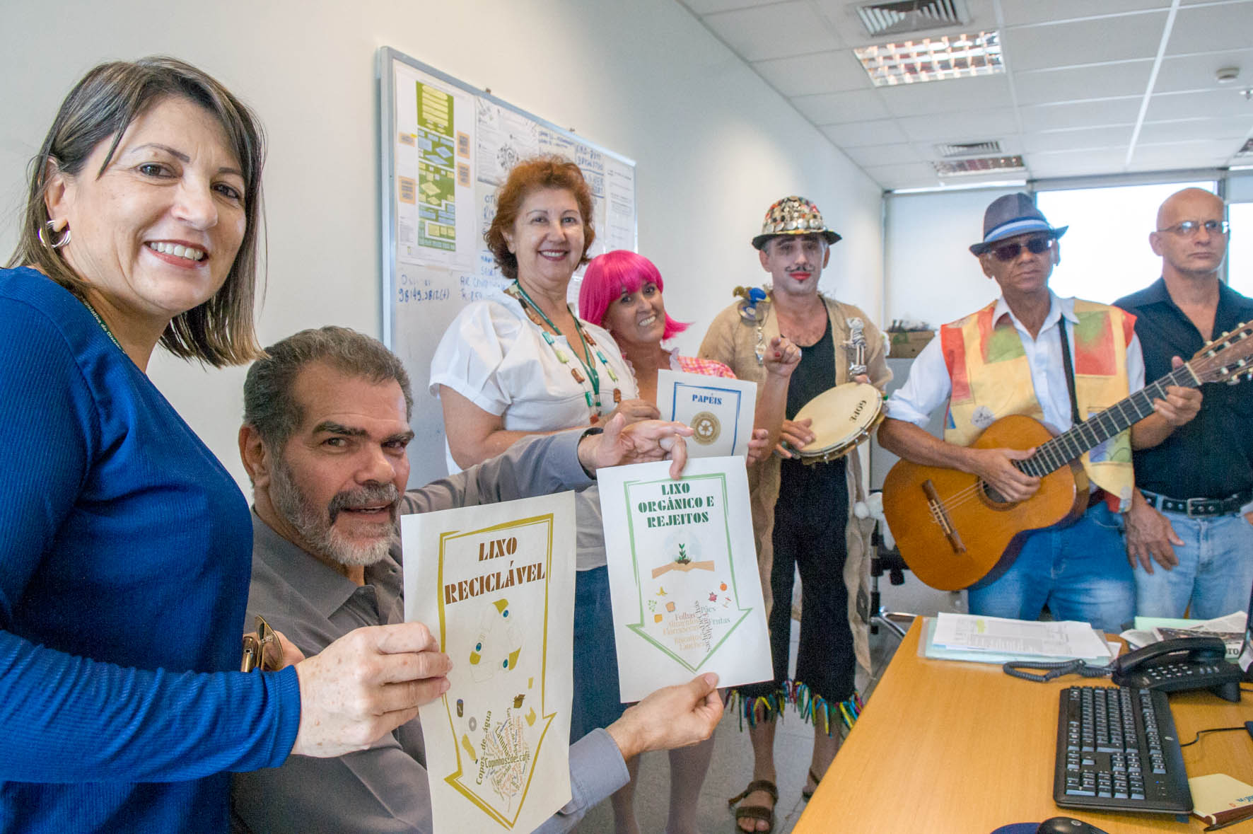 Uma das ações realizadas pelo Comitê Gestor da Sustentabilidade (Ecolegis), antes da pandemia, foi a campanha sobre coleta seletiva de resíduos sólidos