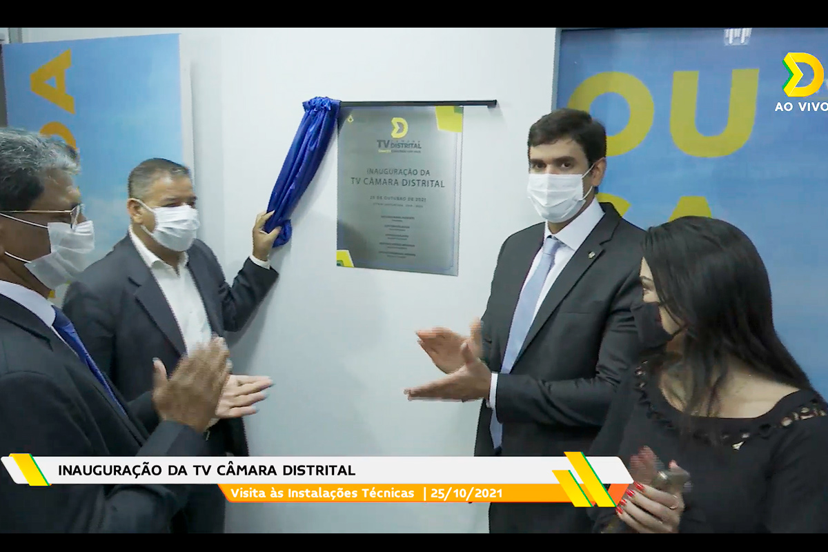 Antes da solenidade, o presidente Rafael Prudente inaugurou placa comemorativa nos estúdios da emissora que passa a operar no canal aberto 9.3