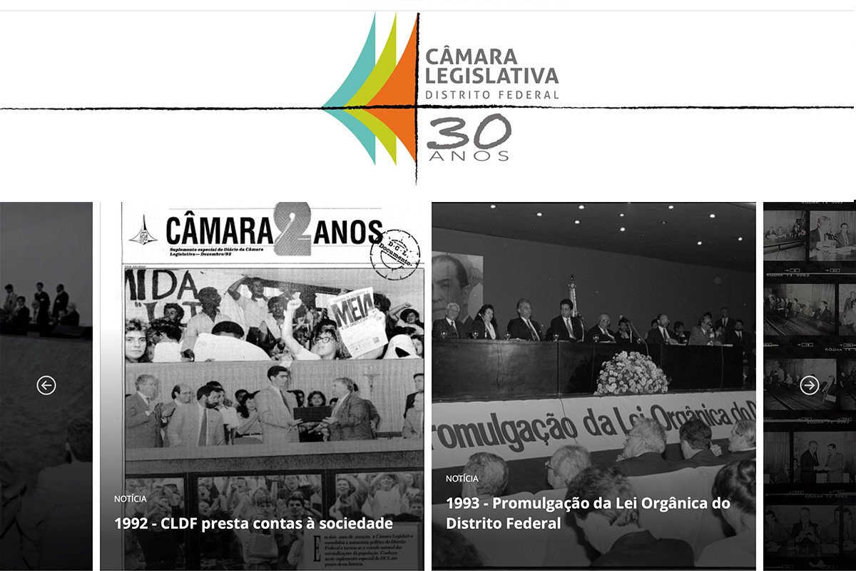 Fruto de pesquisa no acervo fotográfico e documental da Casa, linha do tempo é um convite para conhecer de forma mais profunda a trajetória da Câmara Legislativa enquanto instituição democrática