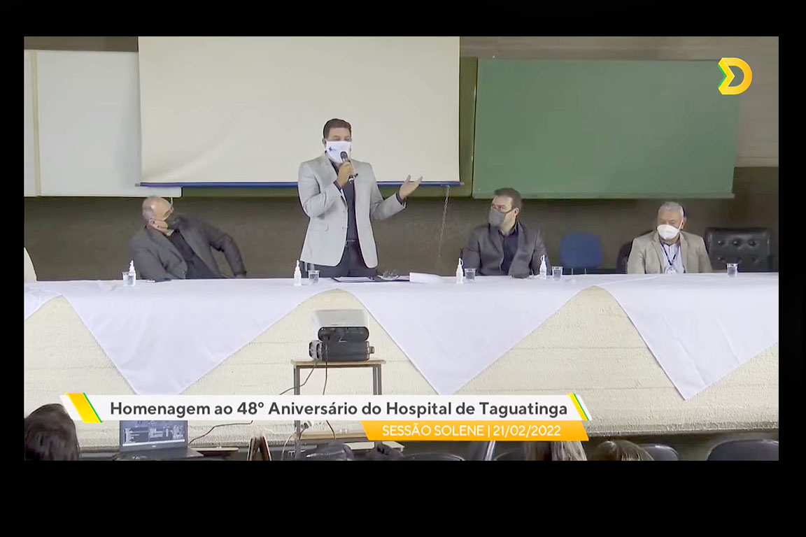 O deputado Jorge Vianna defendeu quadros técnicos na gestão da Saúde no DF e lembrou a destinação de emendas parlamentares de sua autoria ao Hospital. Servidores cobram solução para déficit de proffisionais