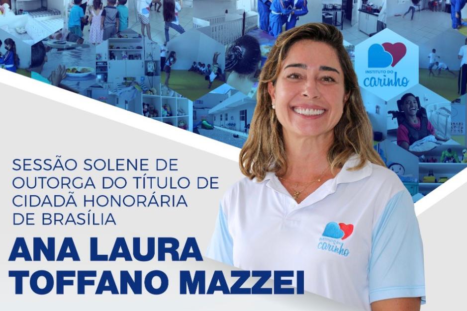 Por iniciativa do deputado Roosevelt Vilela, sessão solene marcada para às 19h homenageia a co-fundadora do Instituto Carinho 