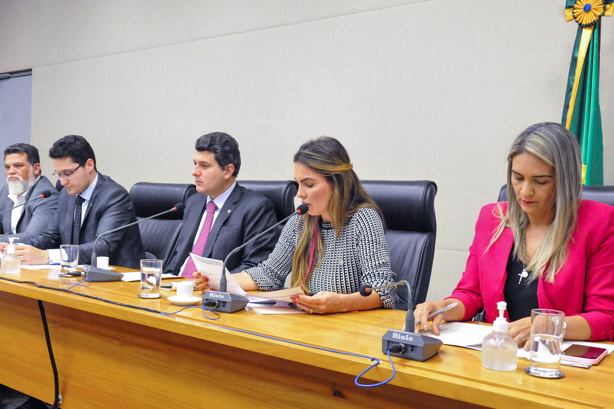 Participaram na reunião os deputados Eduardo Pedrosa, Paula Belmonte, Jaqueline Silva, Jorge Vianna e Joaquim Roriz Neto