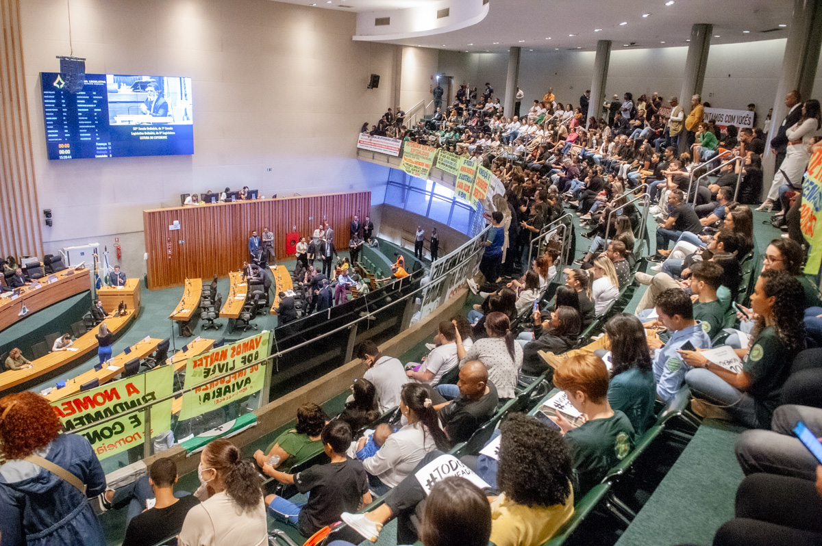 Representantes de diversas categorias profissionais marcaram presença na galeria na última votação do semestre