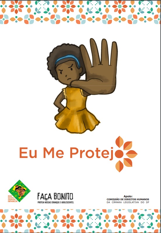 criança com sinal de pare
