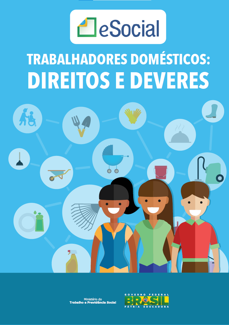 Capa da cartilha Trabalhadores Domésticos: Direitos e Deveres