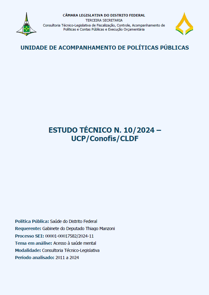 Capa Estudo Técnico n.10/2024/UCP/CONOFIS/CLDF