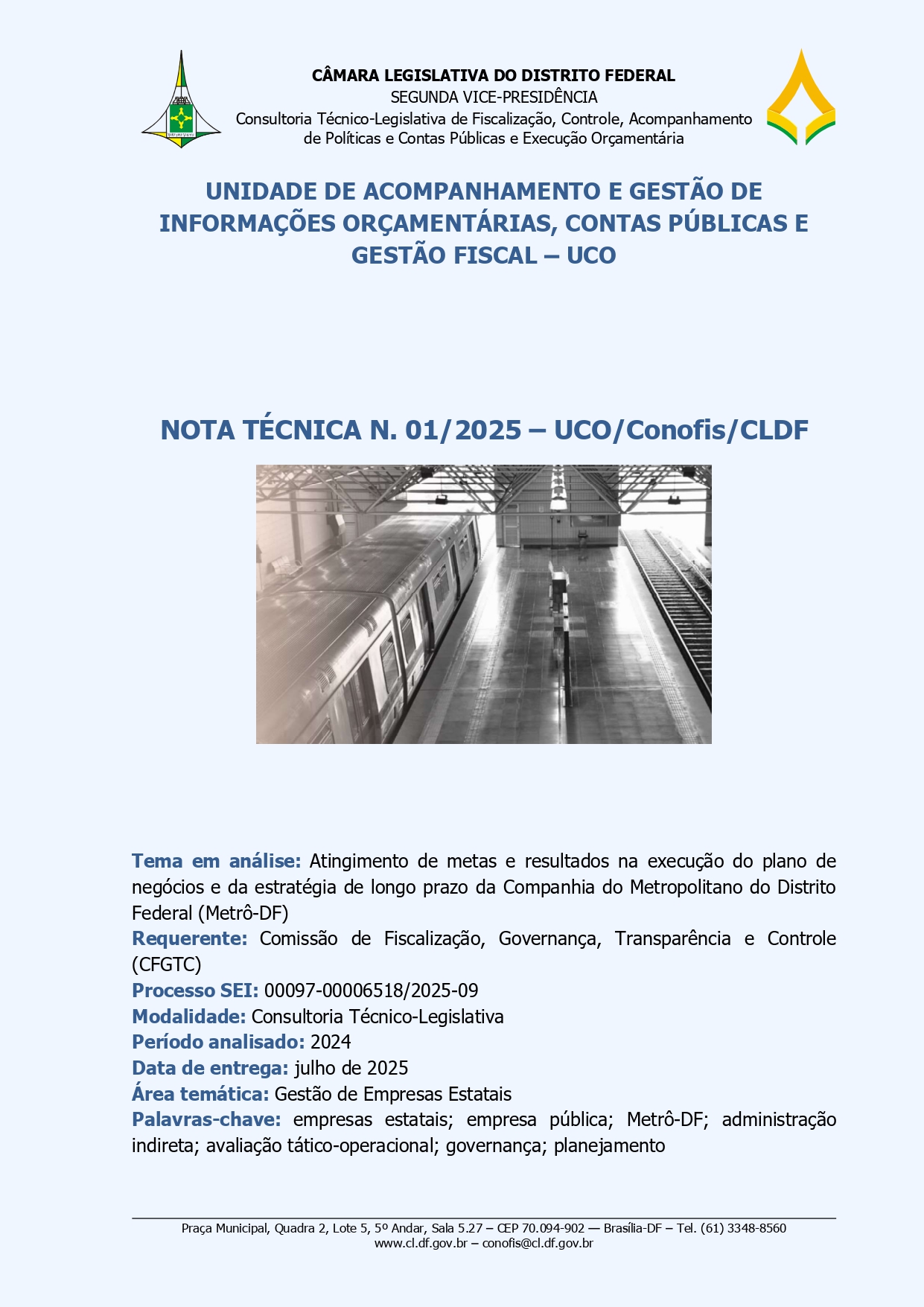 Capa NT 1/2025 Metrô